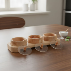 Wooden Serving Set - 3 Pcs